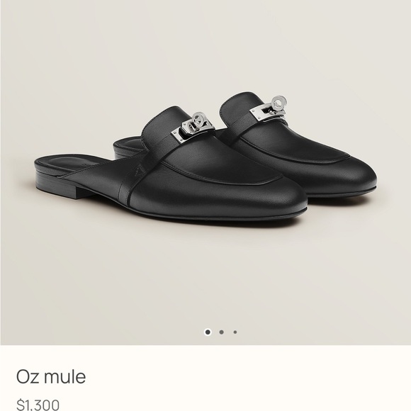 Hermes Black Leather Oz mule - Picture 7 of 7